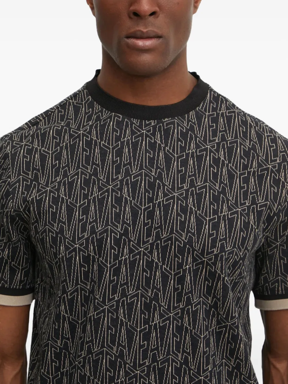 Ea7 Logo-print Crew-neck T-shirt In Black