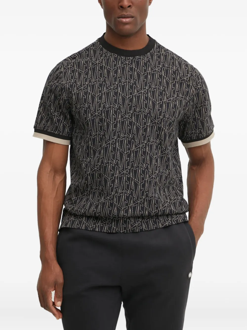 Ea7 Emporio Armani logo-print crew-neck t-shirt | Black | Image 1
