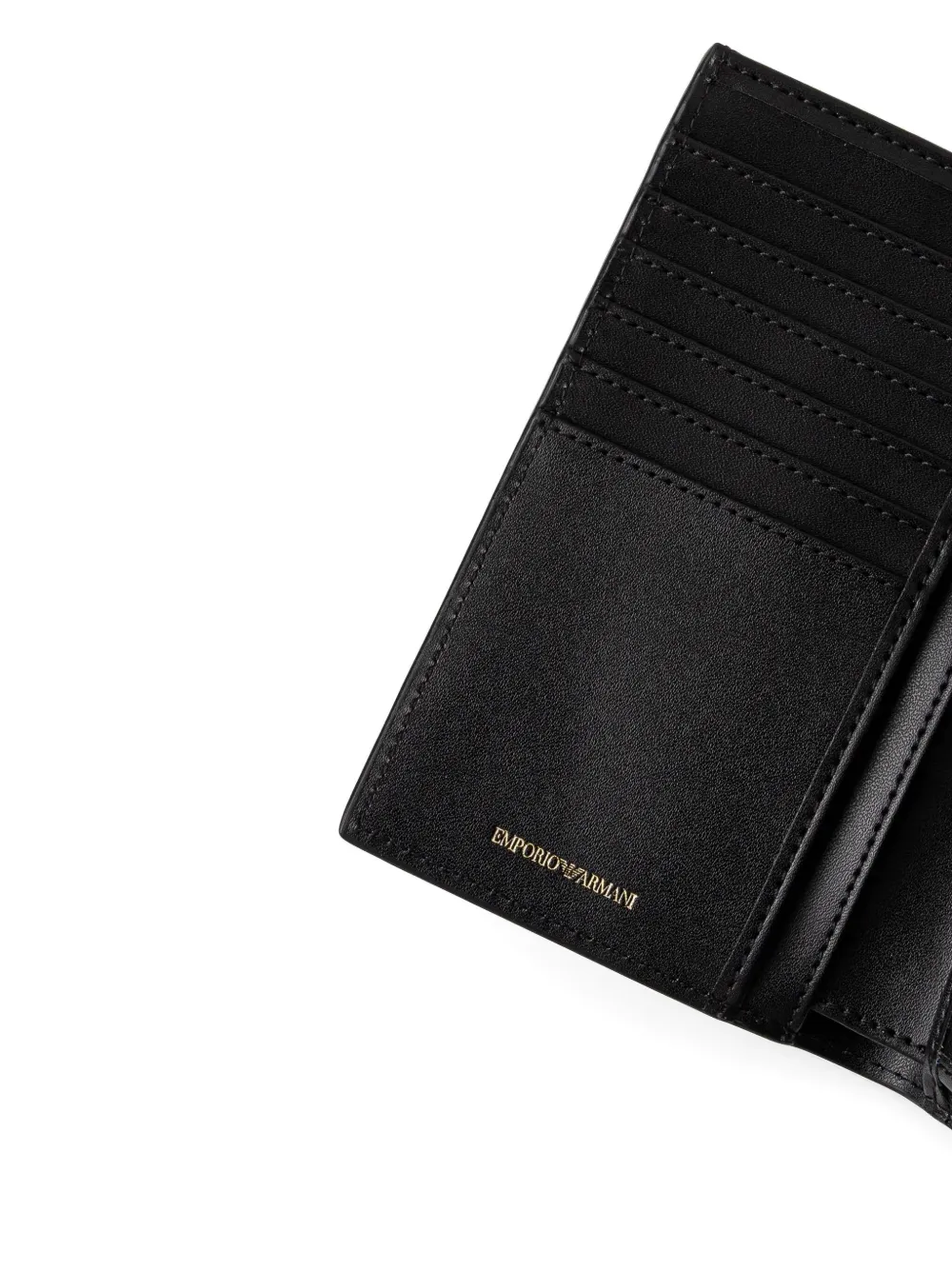 Emporio Armani Portemonnee met logo-stempel Zwart