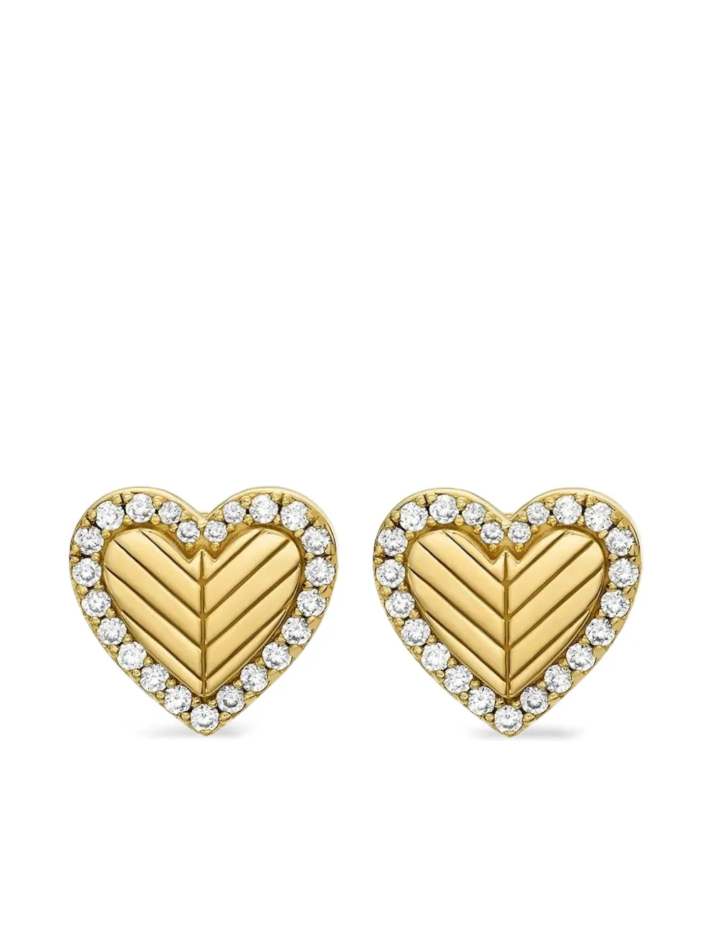 Emporio Armani crystal-embellished heart earrings | Gold | Image 1