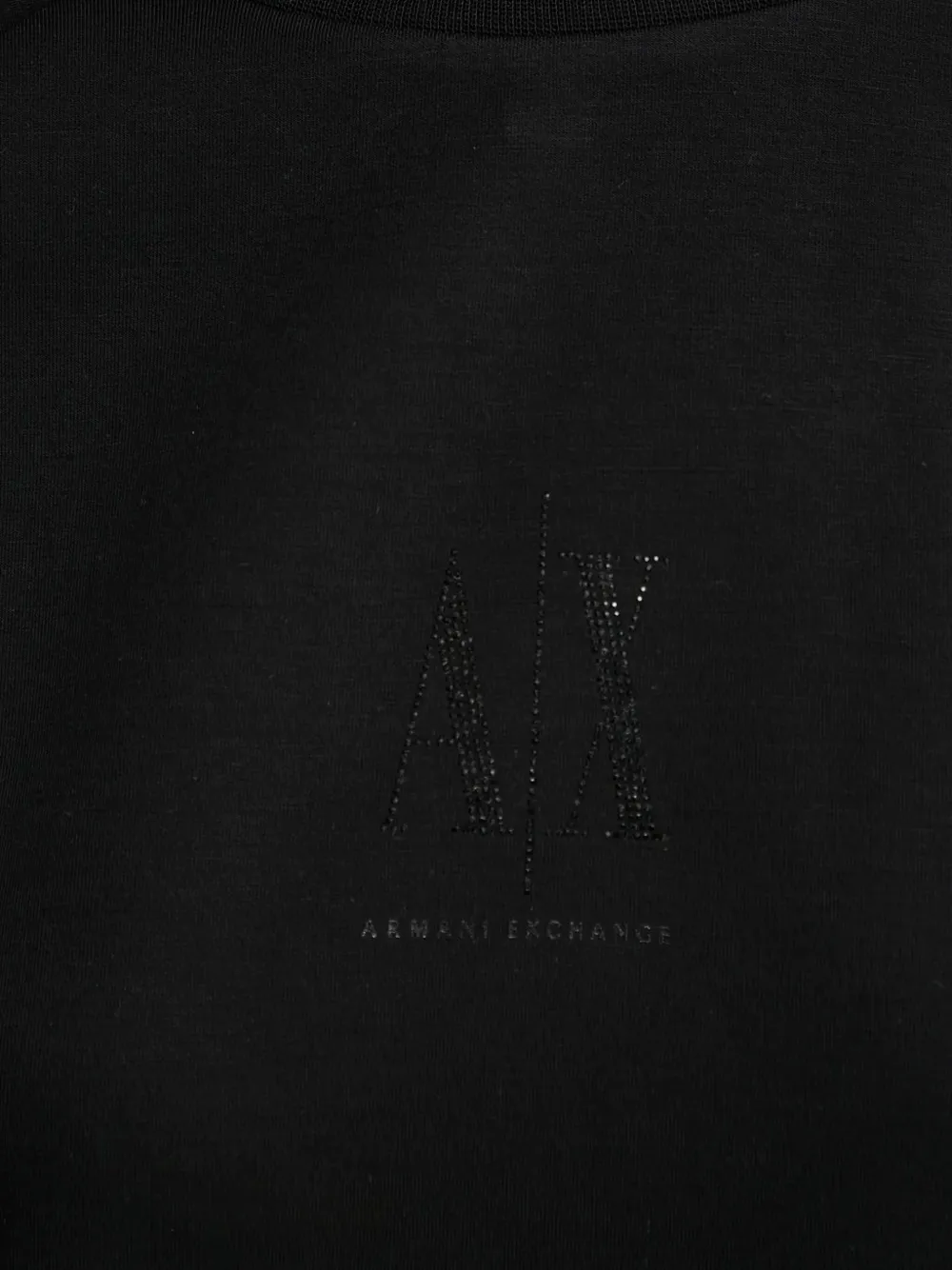Armani Exchange Crystal-embellished Raglan Sweatshirt In Black