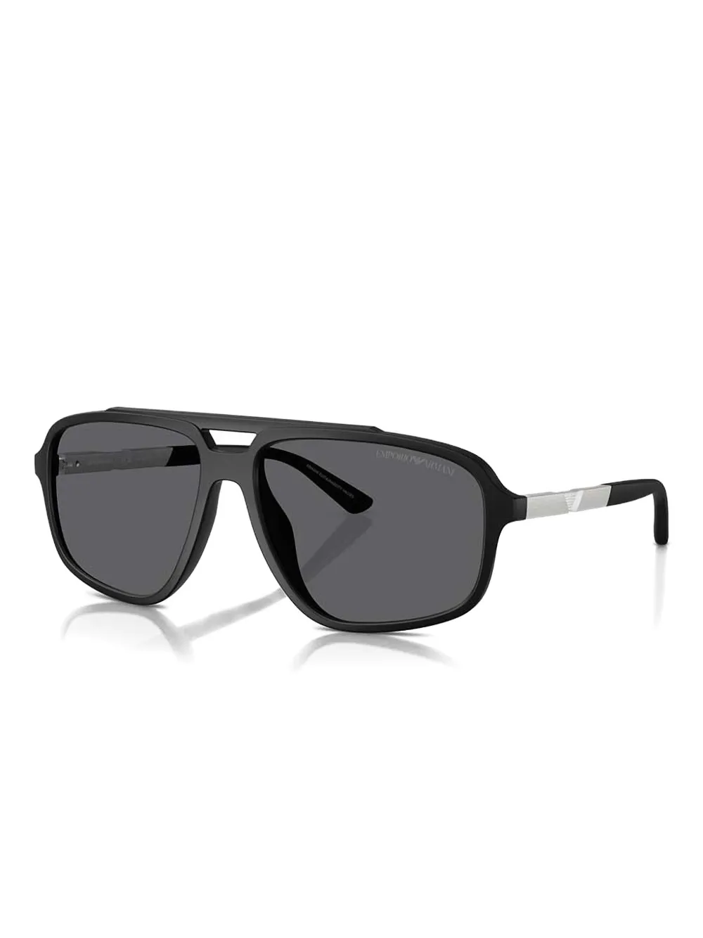 Emporio Armani Bril met hoekig montuur Zwart
