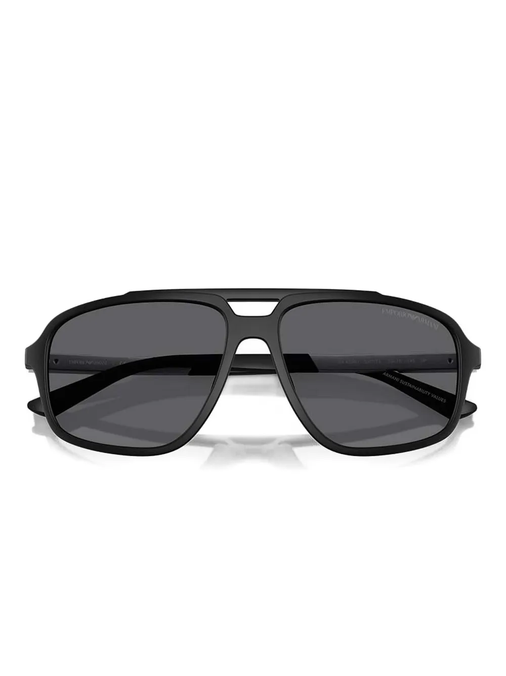 Emporio Armani Bril met hoekig montuur Zwart