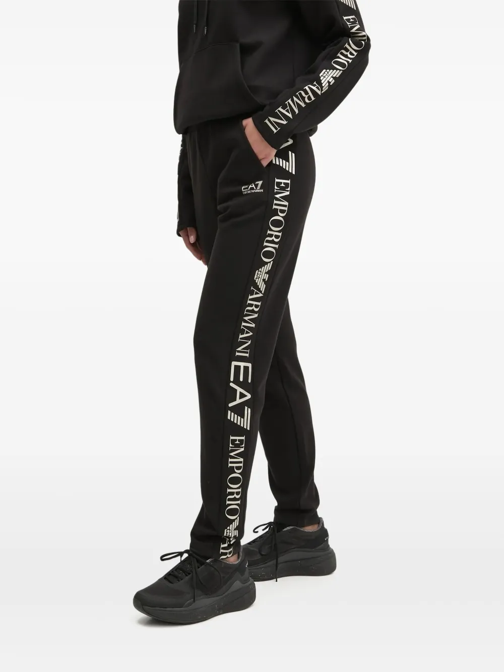 Ea7 Emporio Armani Trainingspak met logo Zwart