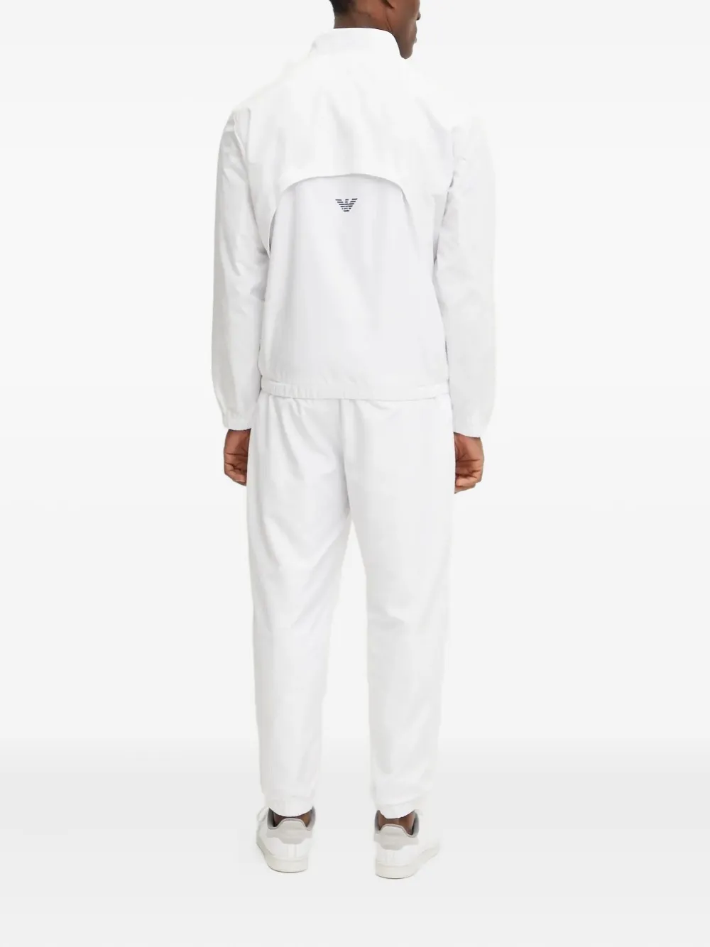 Ea7 Emporio Armani logo-print zip-up jacket Wit