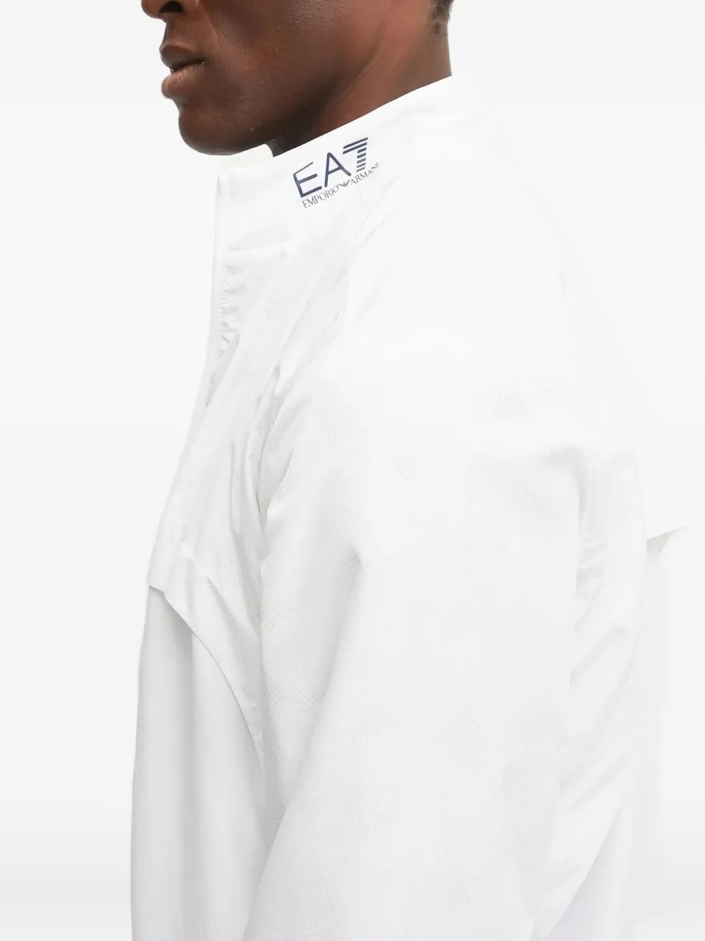 Ea7 Emporio Armani logo-print zip-up jacket Wit
