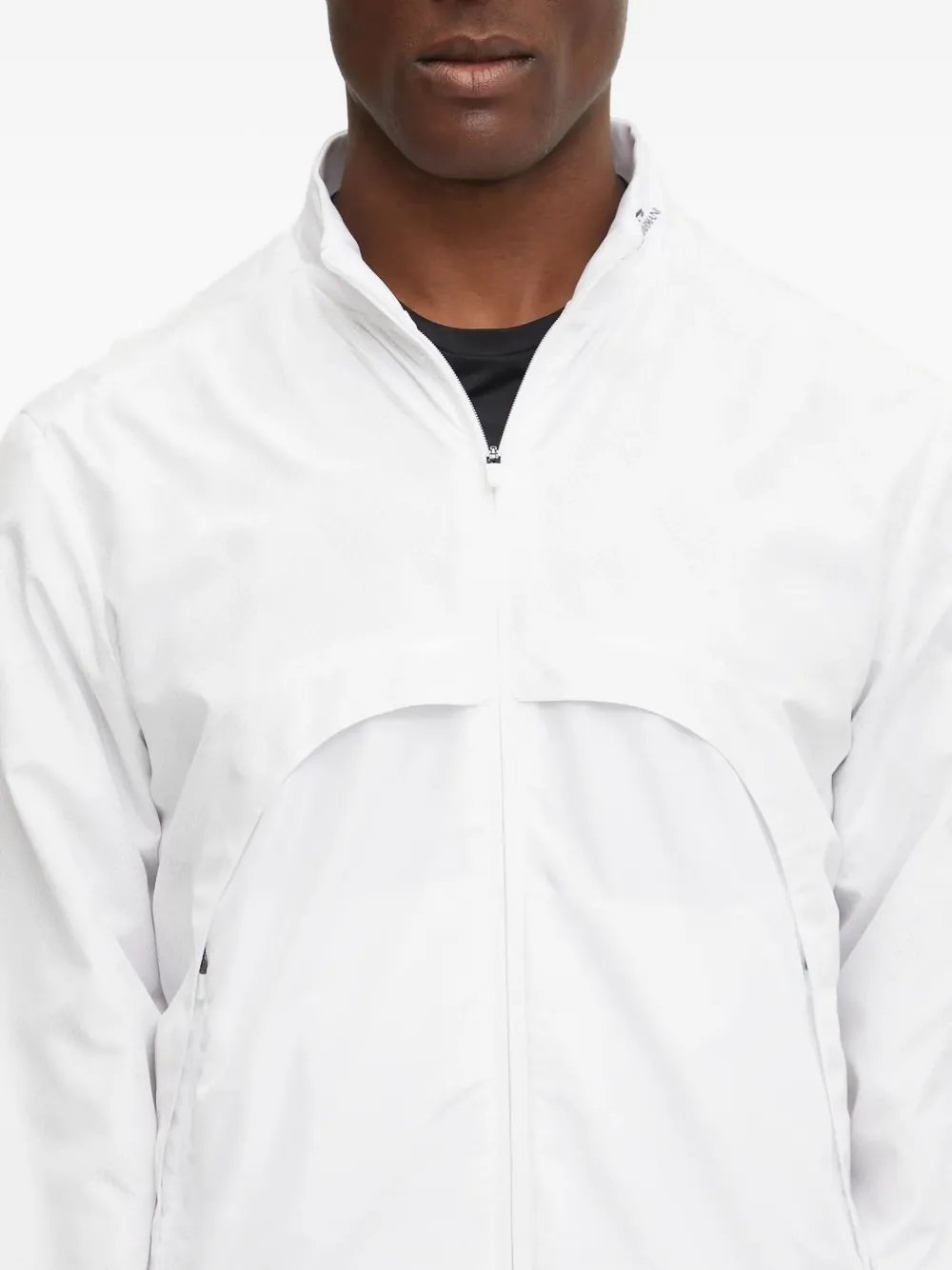 Ea7 Emporio Armani logo-print zip-up jacket Wit