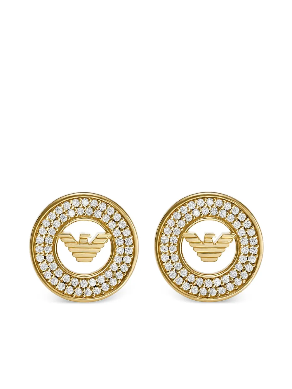 Emporio Armani logo-motif stud earrings - Oro