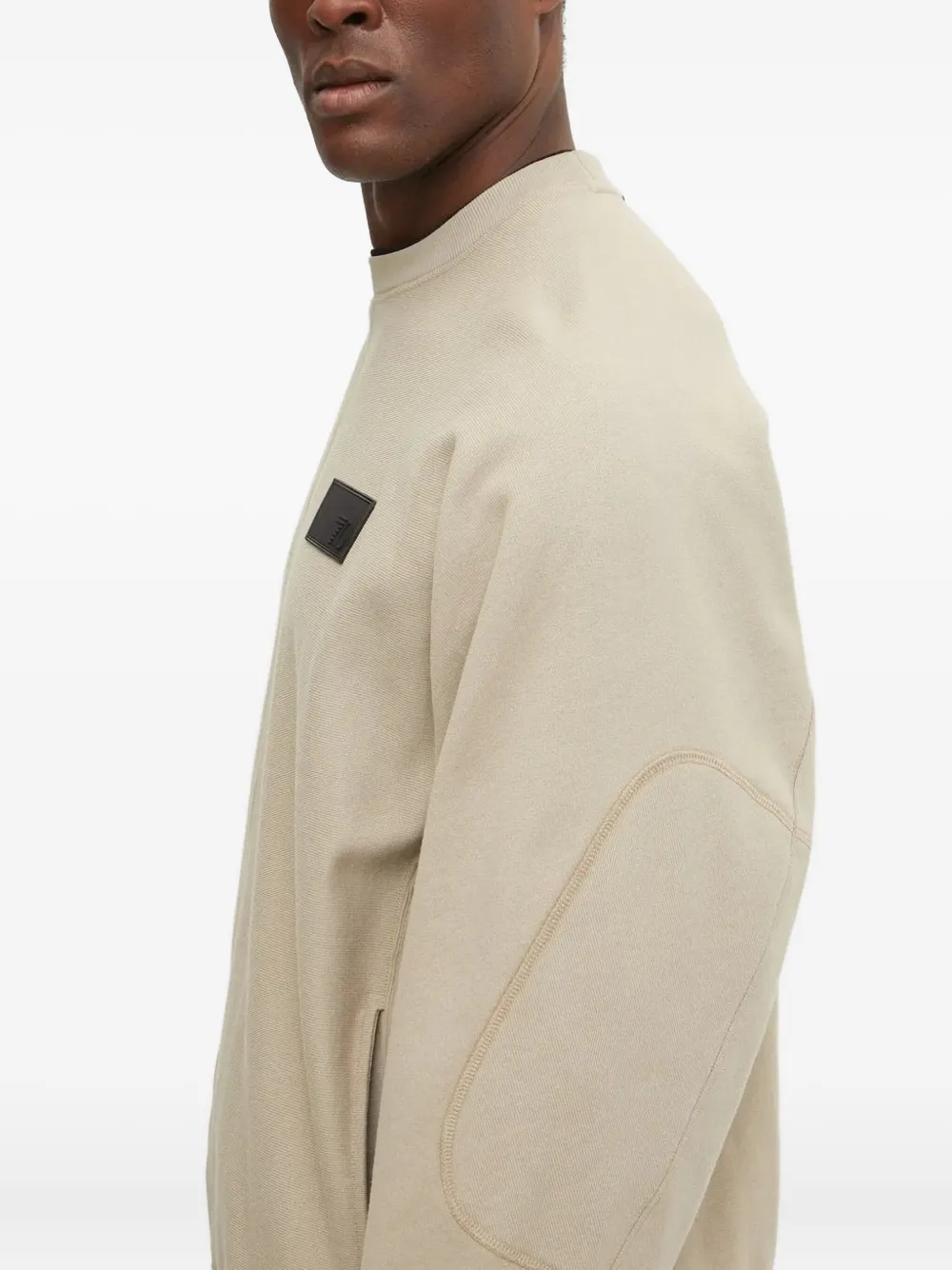 Ea7 Emporio Armani front-patch sweatshirt Beige