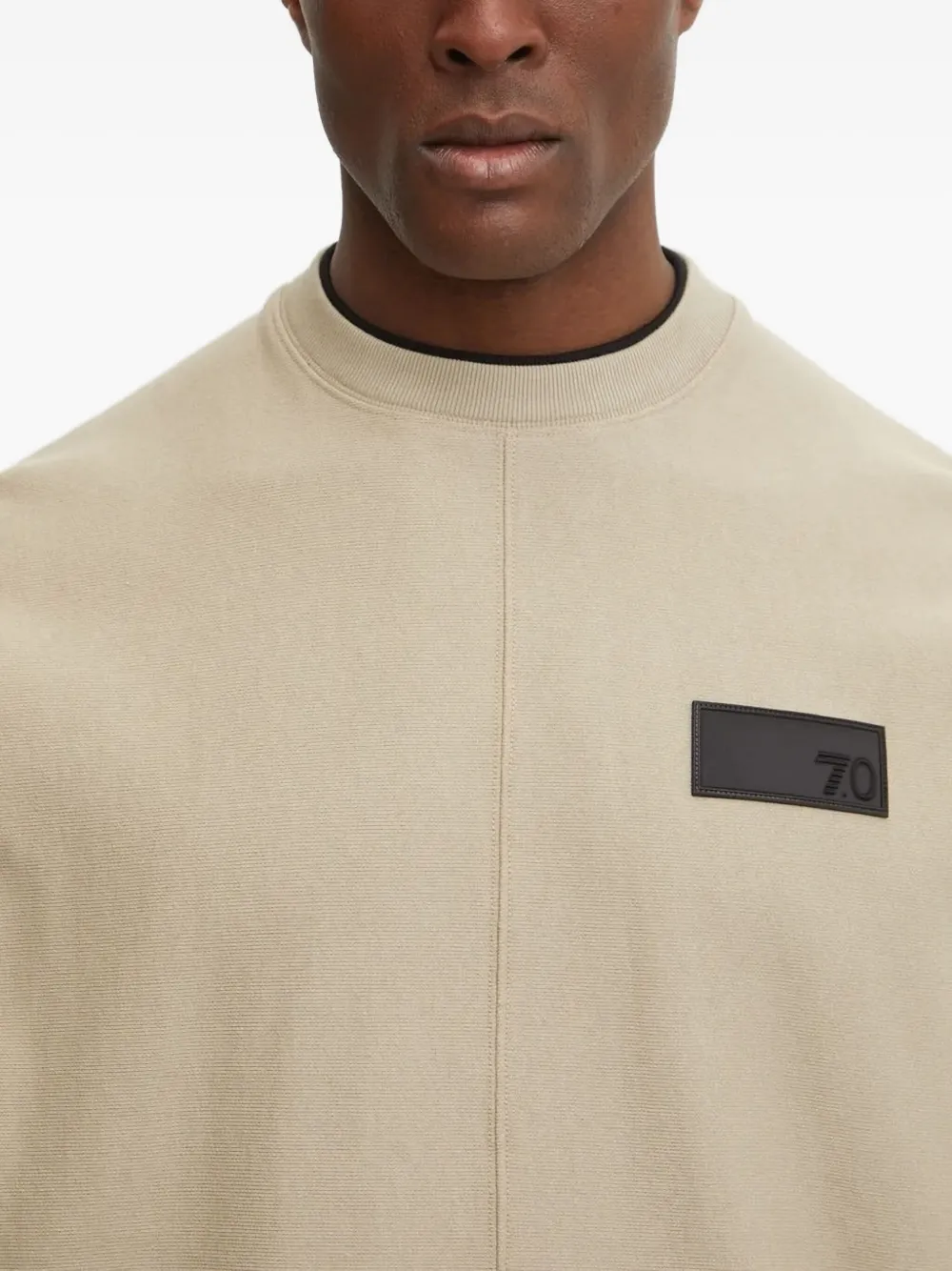 Ea7 Emporio Armani front-patch sweatshirt Beige