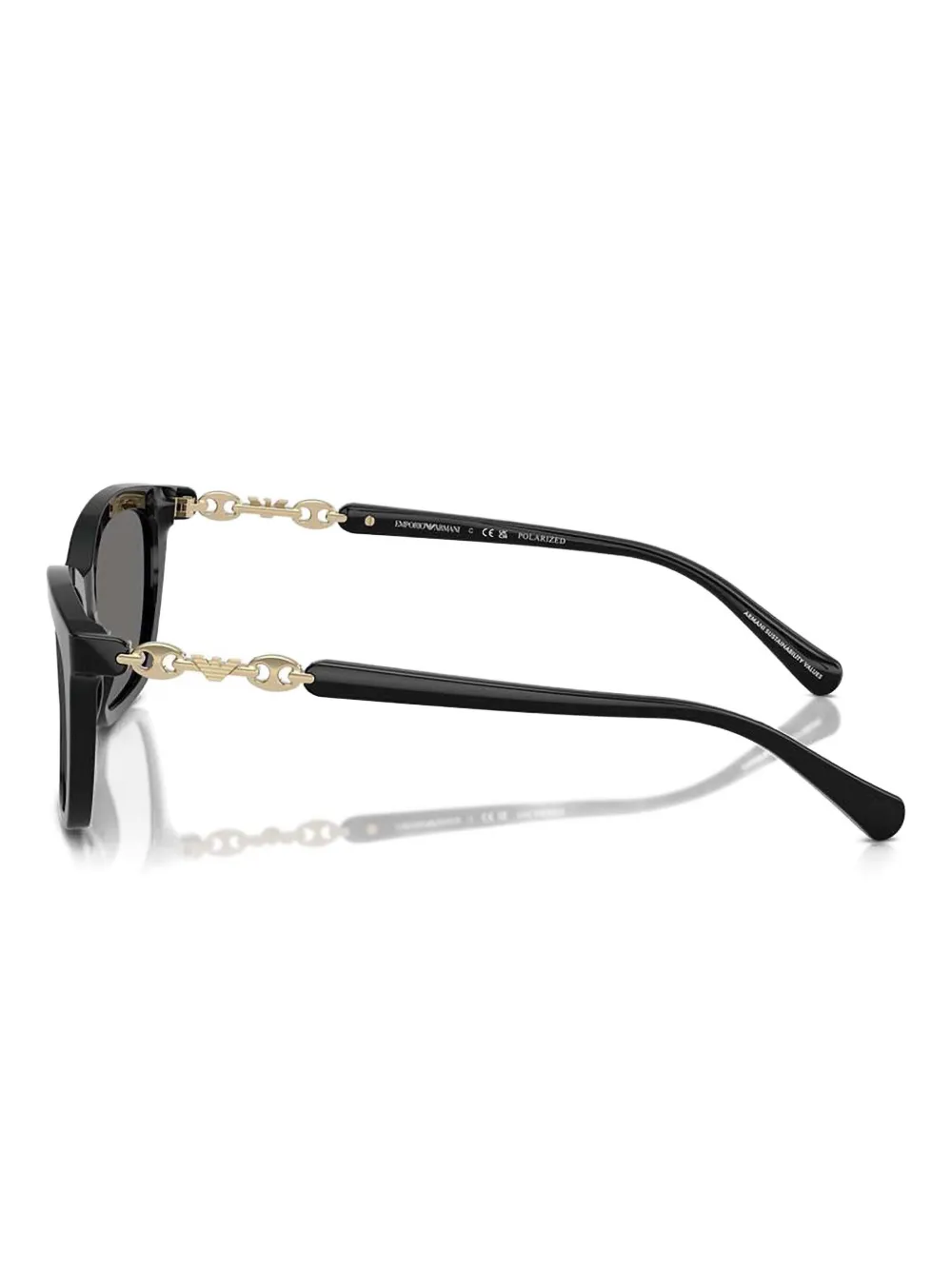 Emporio Armani Zonnebril met cat-eye montuur Zwart