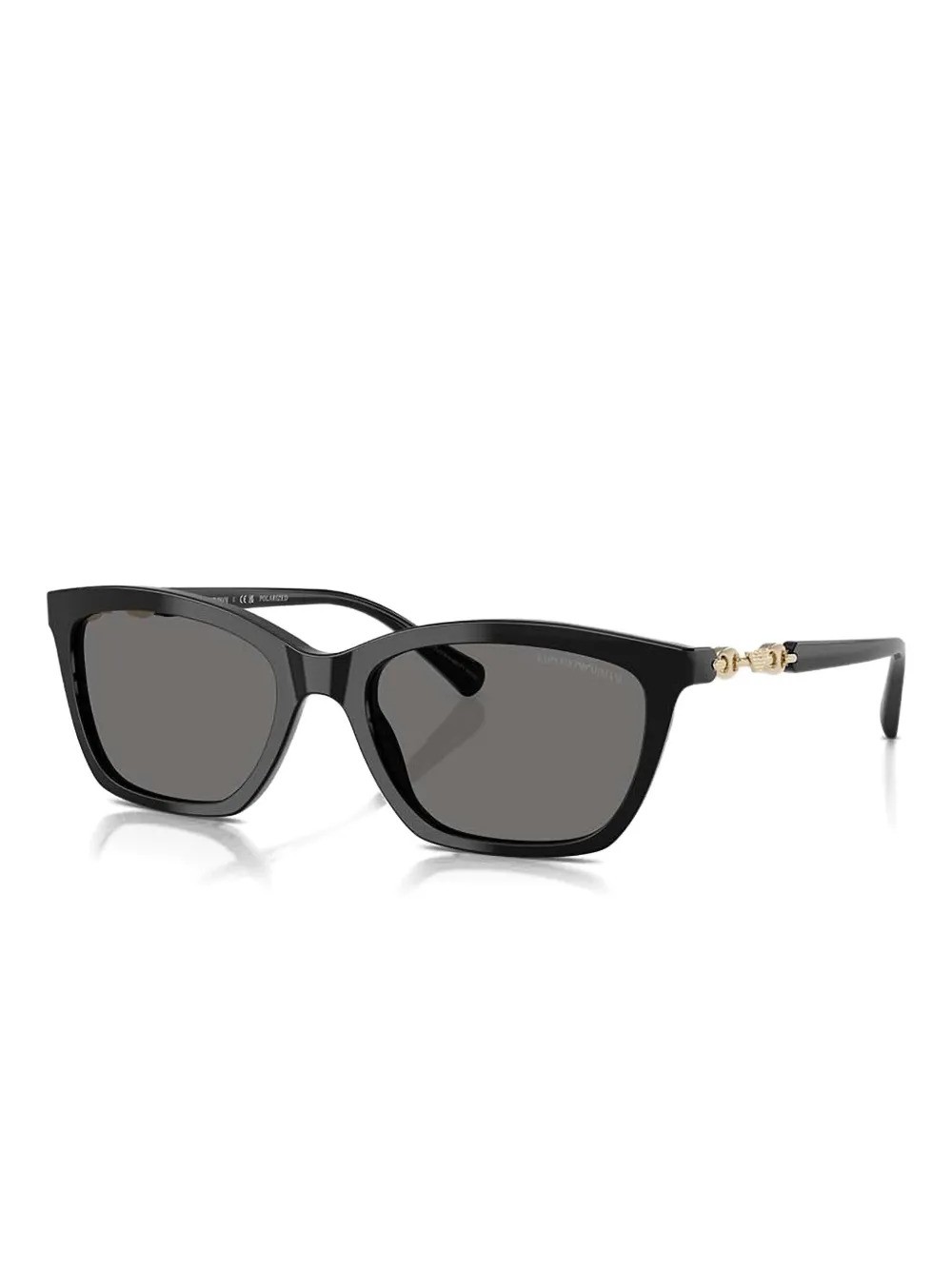 Emporio Armani Zonnebril met cat-eye montuur Zwart