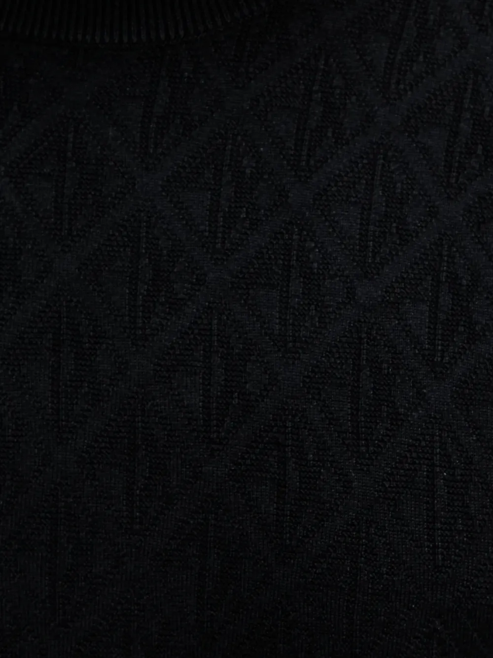 Armani Exchange Geometric-pattern Jumper In Black