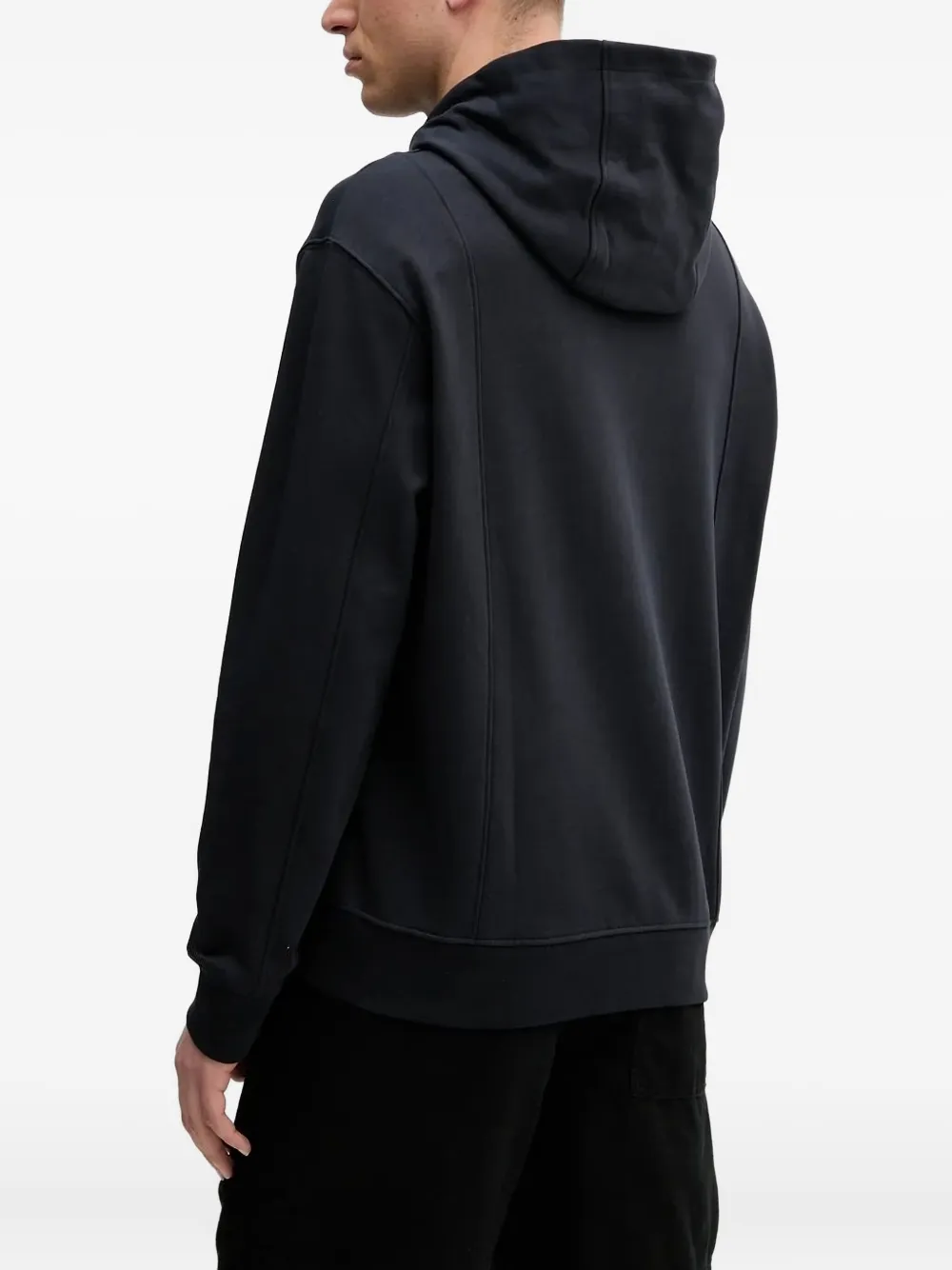 Armani Exchange embroidered-logo hoodie Blauw