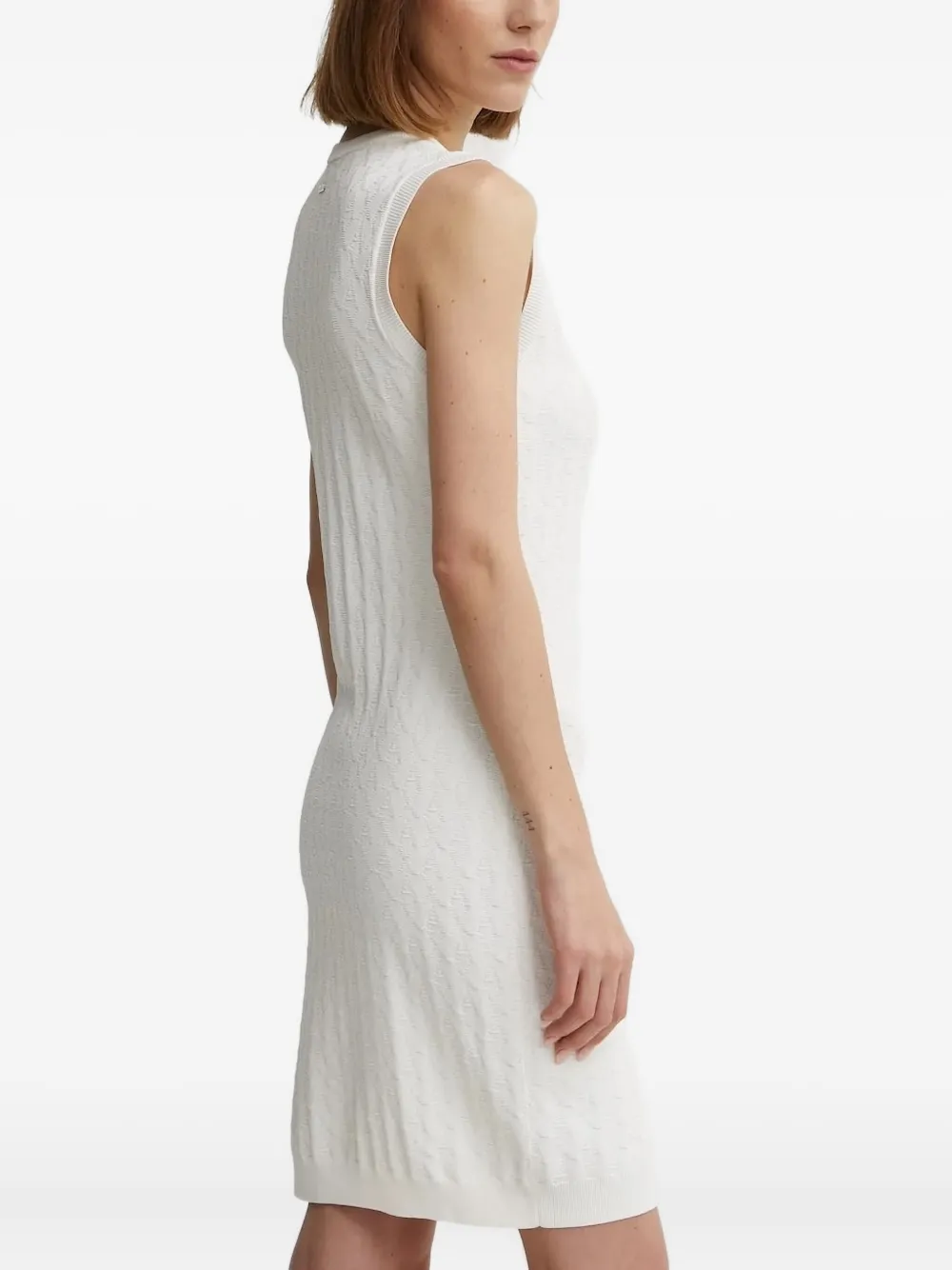 Armani Exchange cable-knit sleeveless mini dress - Wit