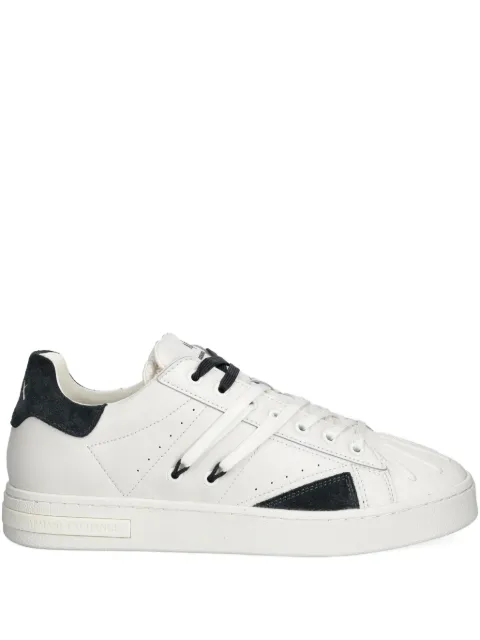 Armani Exchange leather panelled trainers