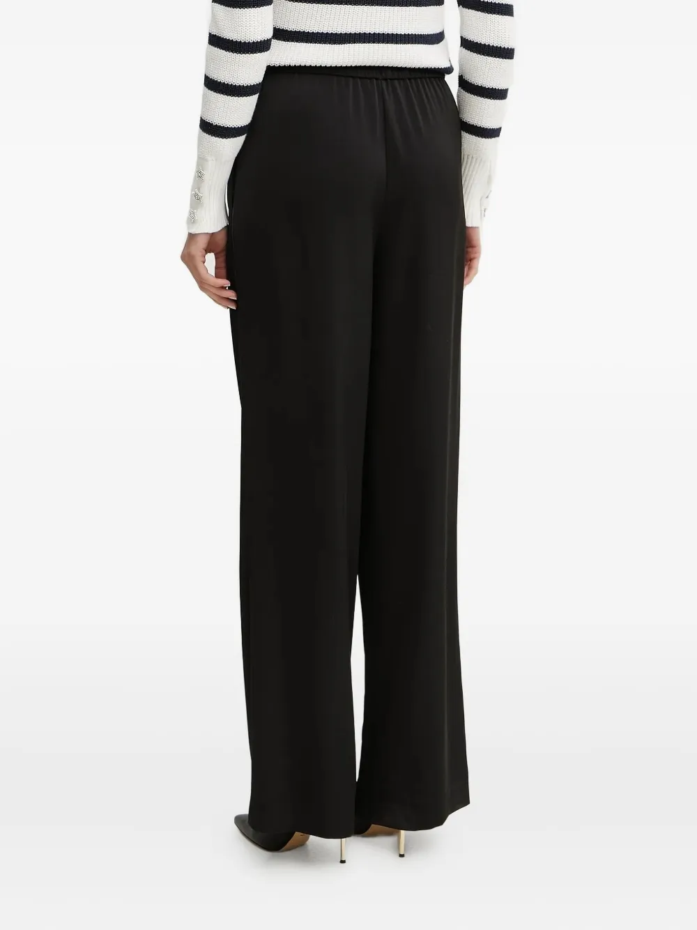 Armani Exchange Broek met elastische taille - Zwart