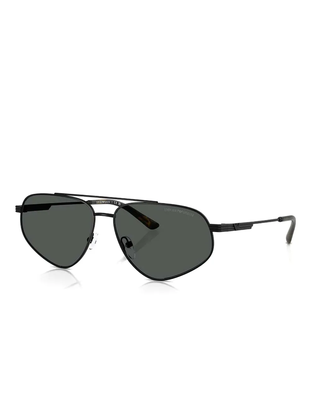Emporio Armani Zonnebril met geometrisch montuur Zwart