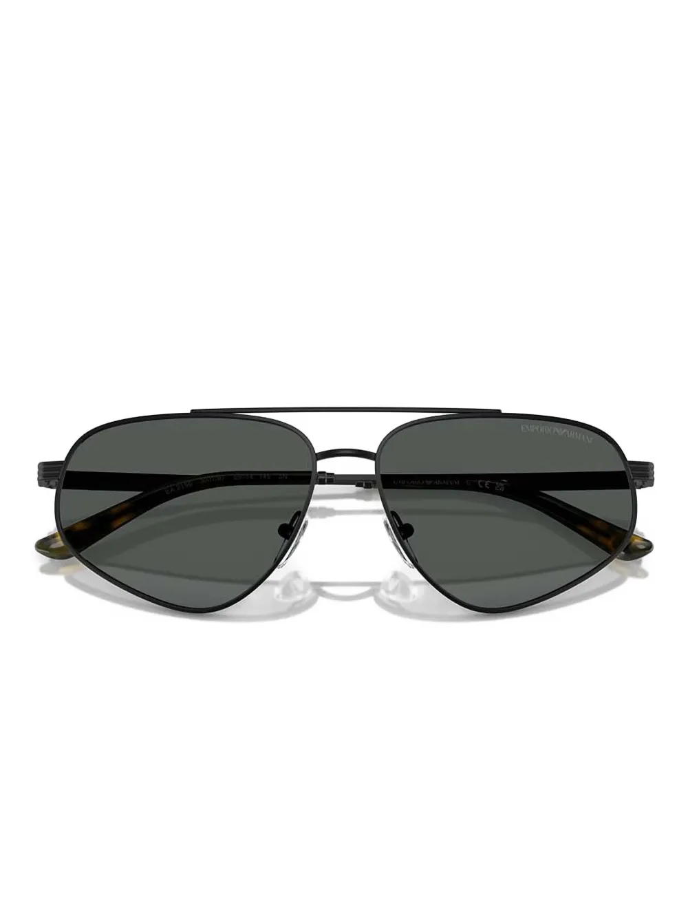 Emporio Armani Zonnebril met geometrisch montuur Zwart