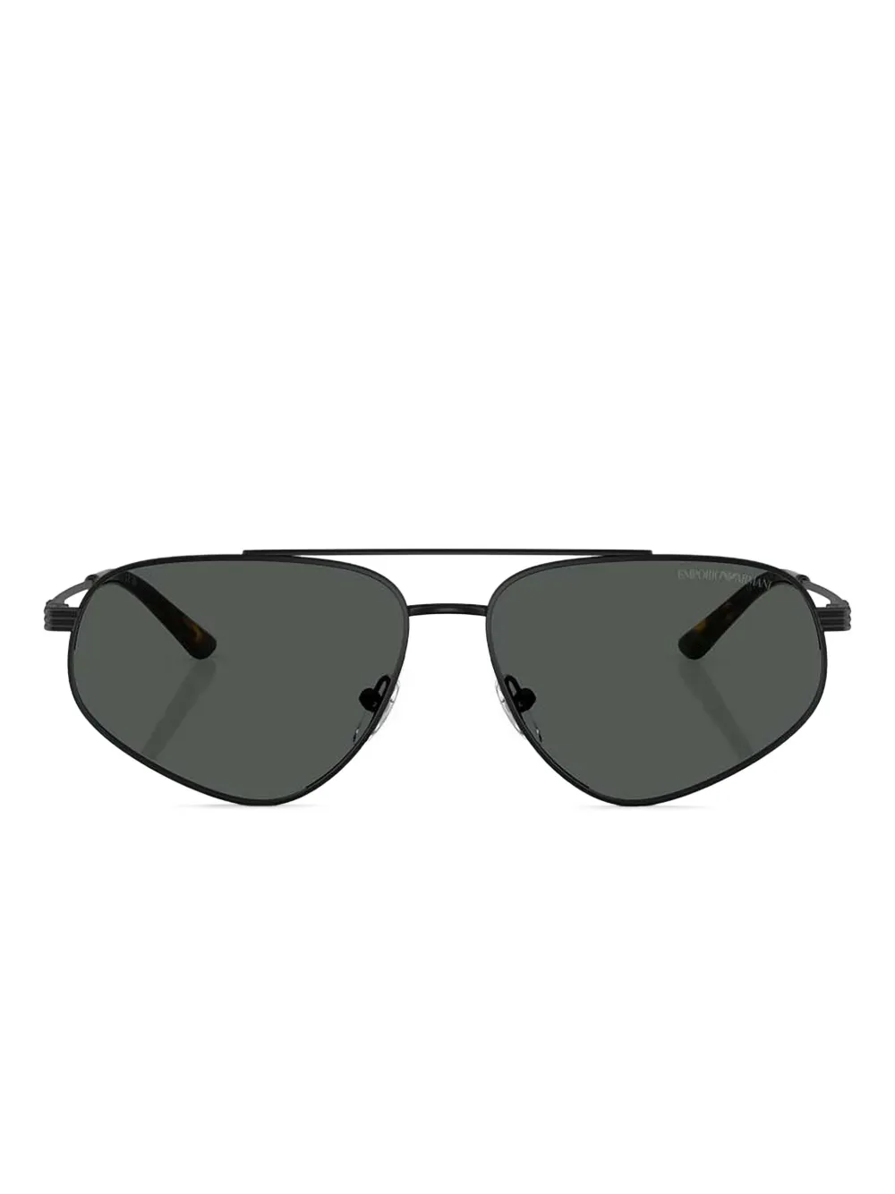 Emporio Armani Zonnebril met geometrisch montuur Zwart