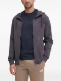 Ea7 Emporio Armani logo-detail zip-up hoodie - Grey