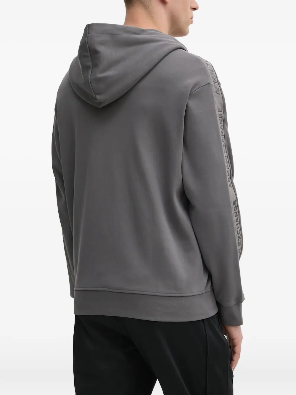 Armani Exchange Hoodie met geborduurd logo Grijs