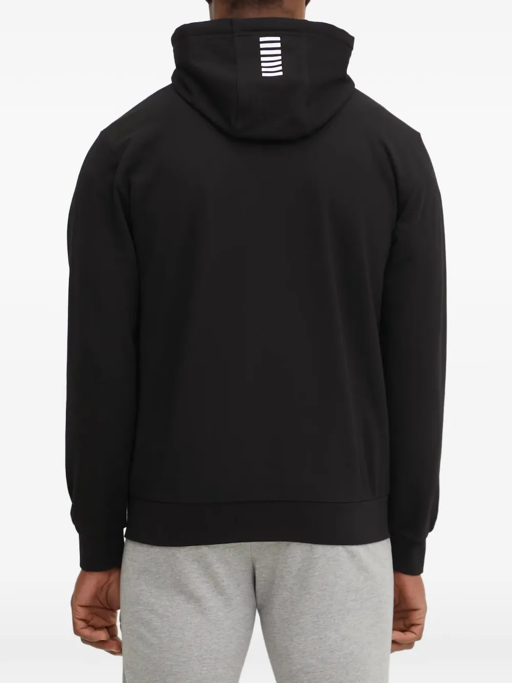 Ea7 Emporio Armani Hoodie met logoprint en rits Zwart