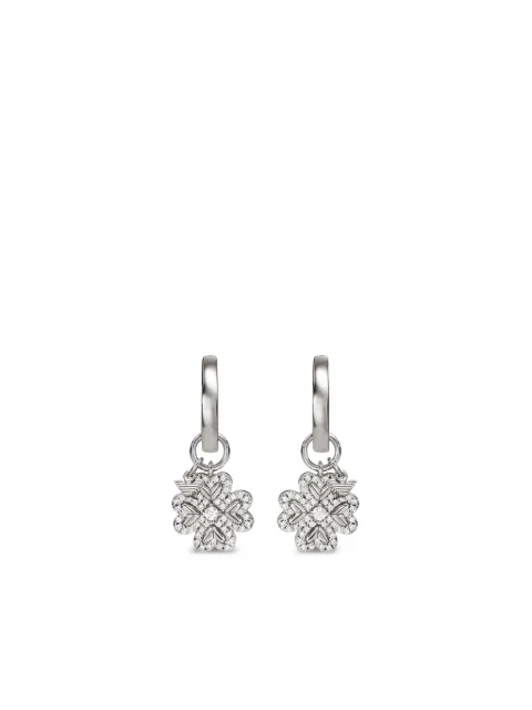 Emporio Armani flower-pendant hoop earrings