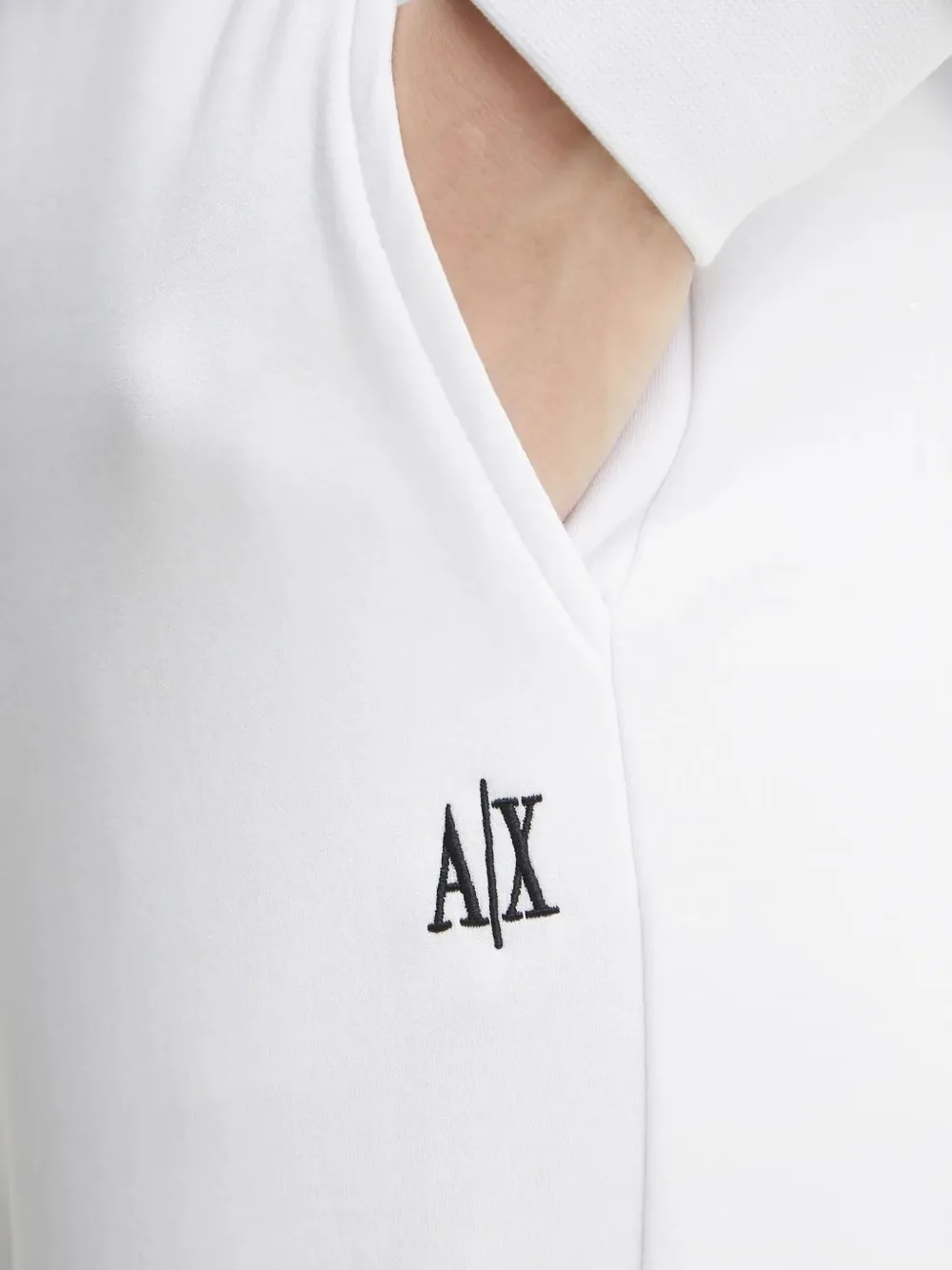 Armani Exchange Logo-embroidered Track Pants In White