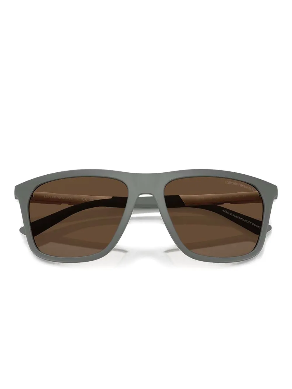 Emporio Armani Zonnebril met vierkant montuur Grijs
