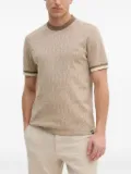 Ea7 Emporio Armani logo-pattern T-shirt - Neutrals