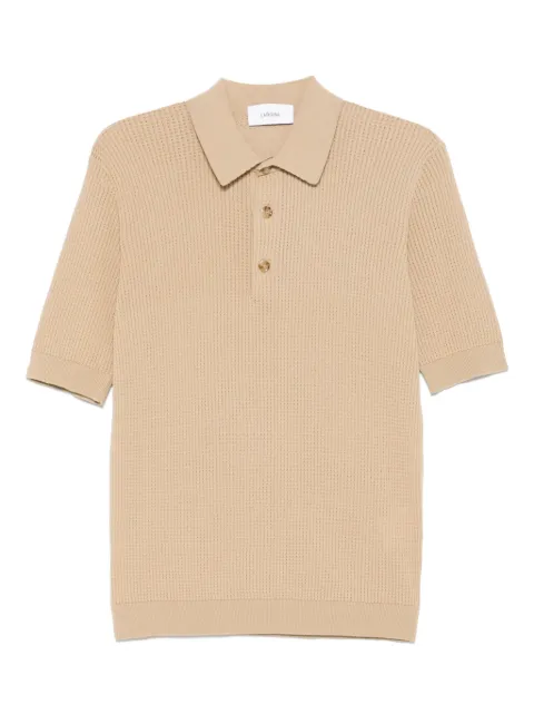 Lardini playera tipo polo de tejido waffle