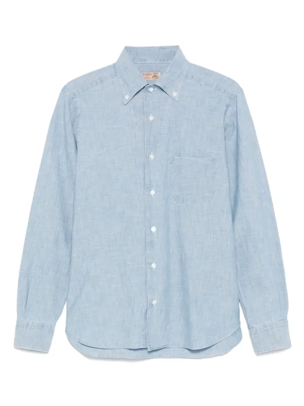Barba シャンブレー シャツ | ブルー | FARFETCH JP