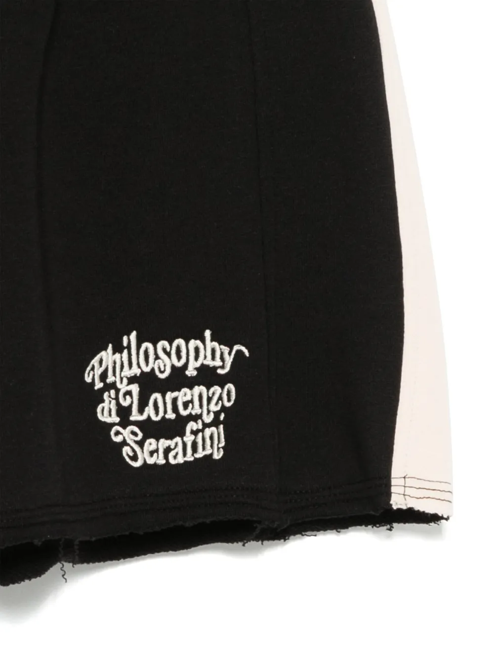 Philosophy Di Lorenzo Serafini Kids Shorts met geborduurd logo Zwart