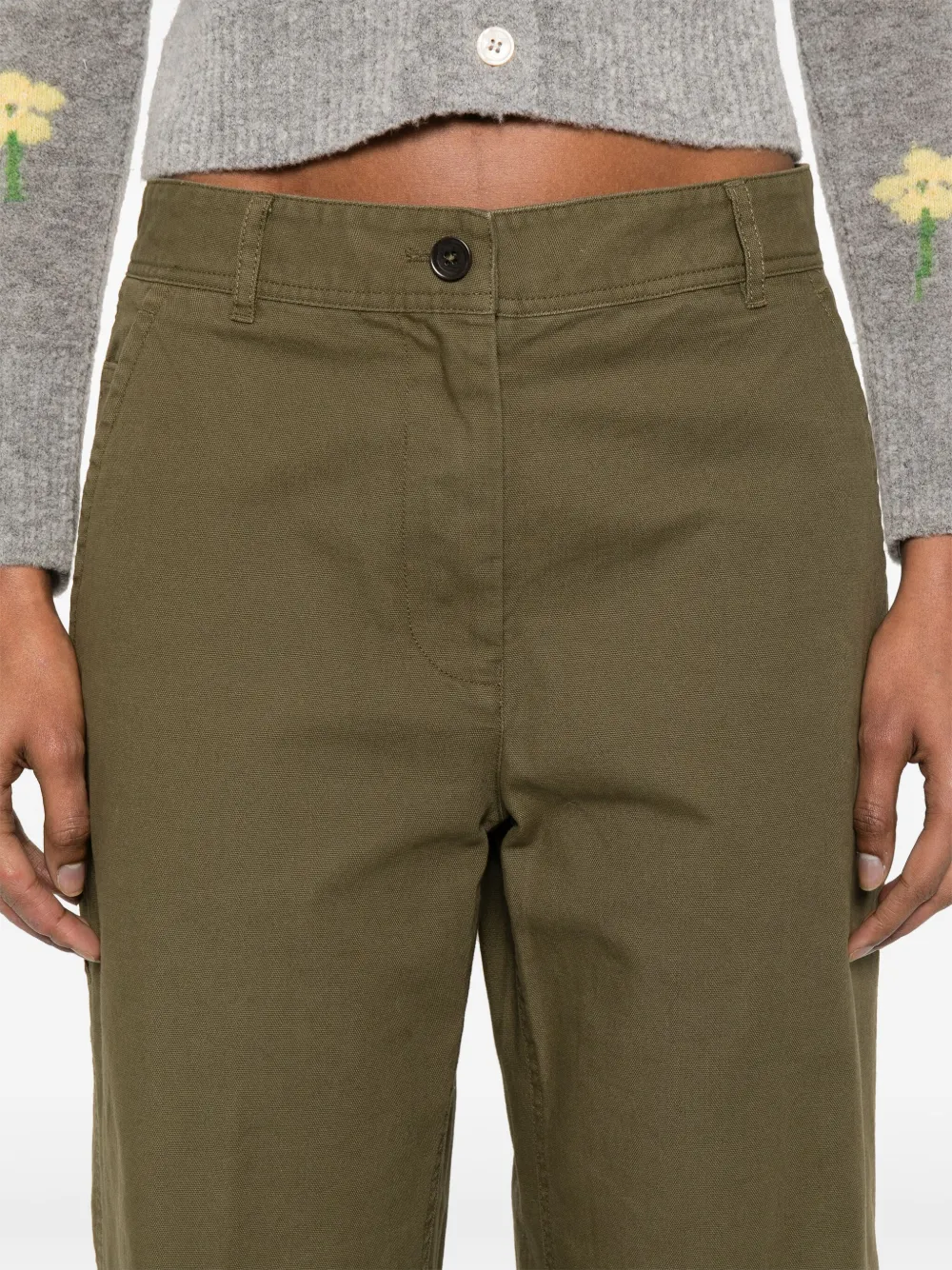 ASPESI Canvas broek Groen
