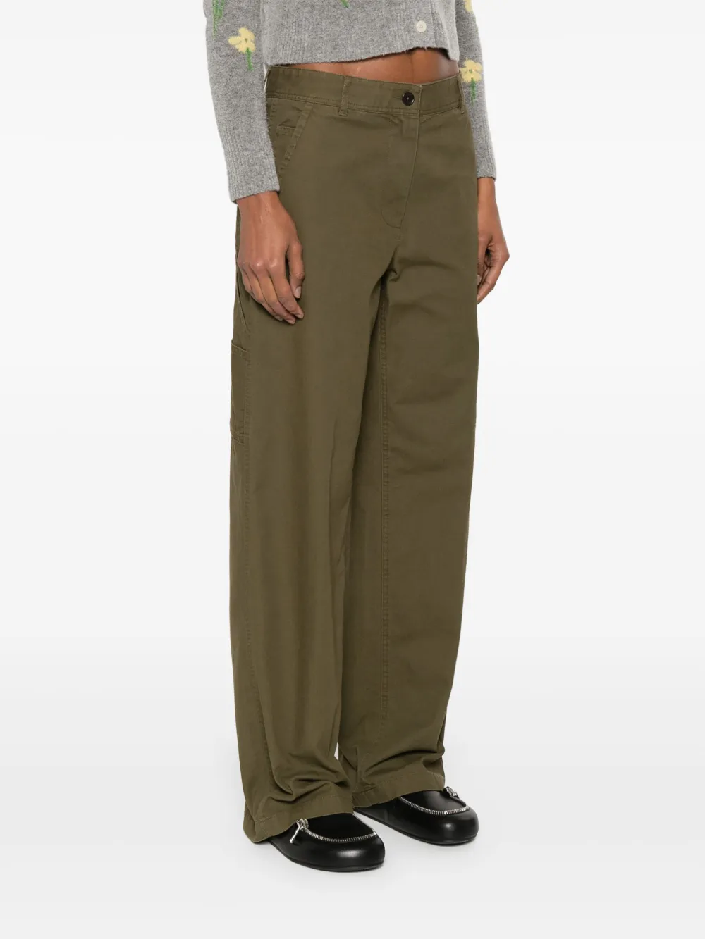 ASPESI Canvas broek Groen