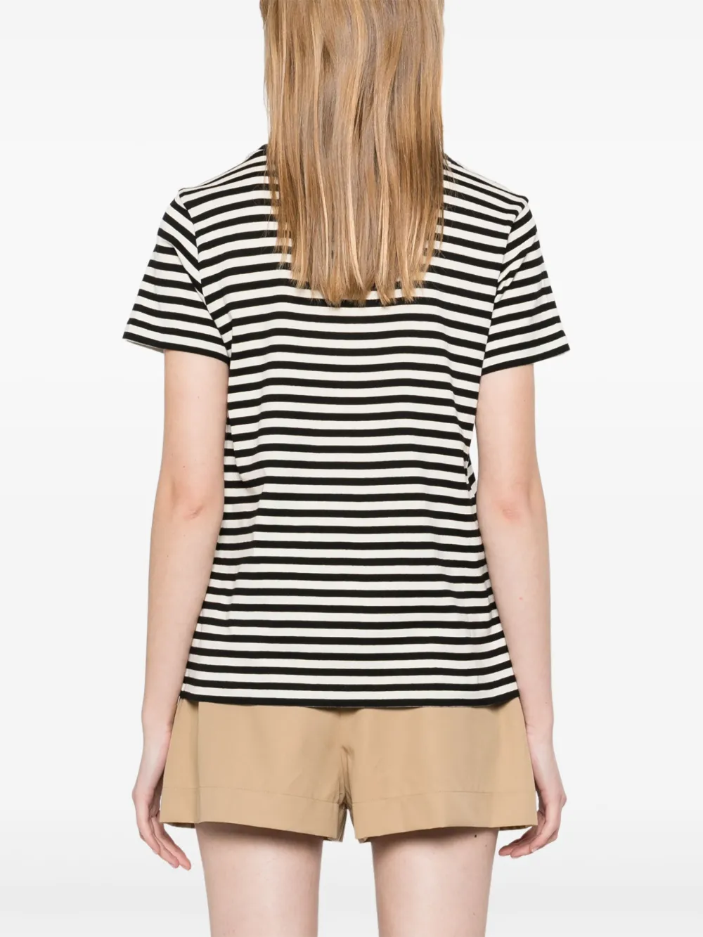 Moncler Gestreept T-shirt Zwart