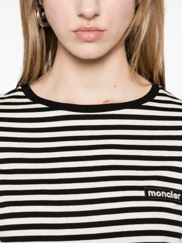Moncler ストライプ Tシャツ | ブラック | FARFETCH JP