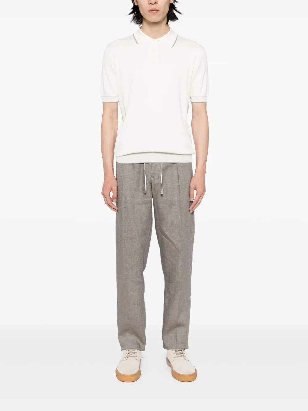 Brett Johnson Drowcord Trousers In Grey