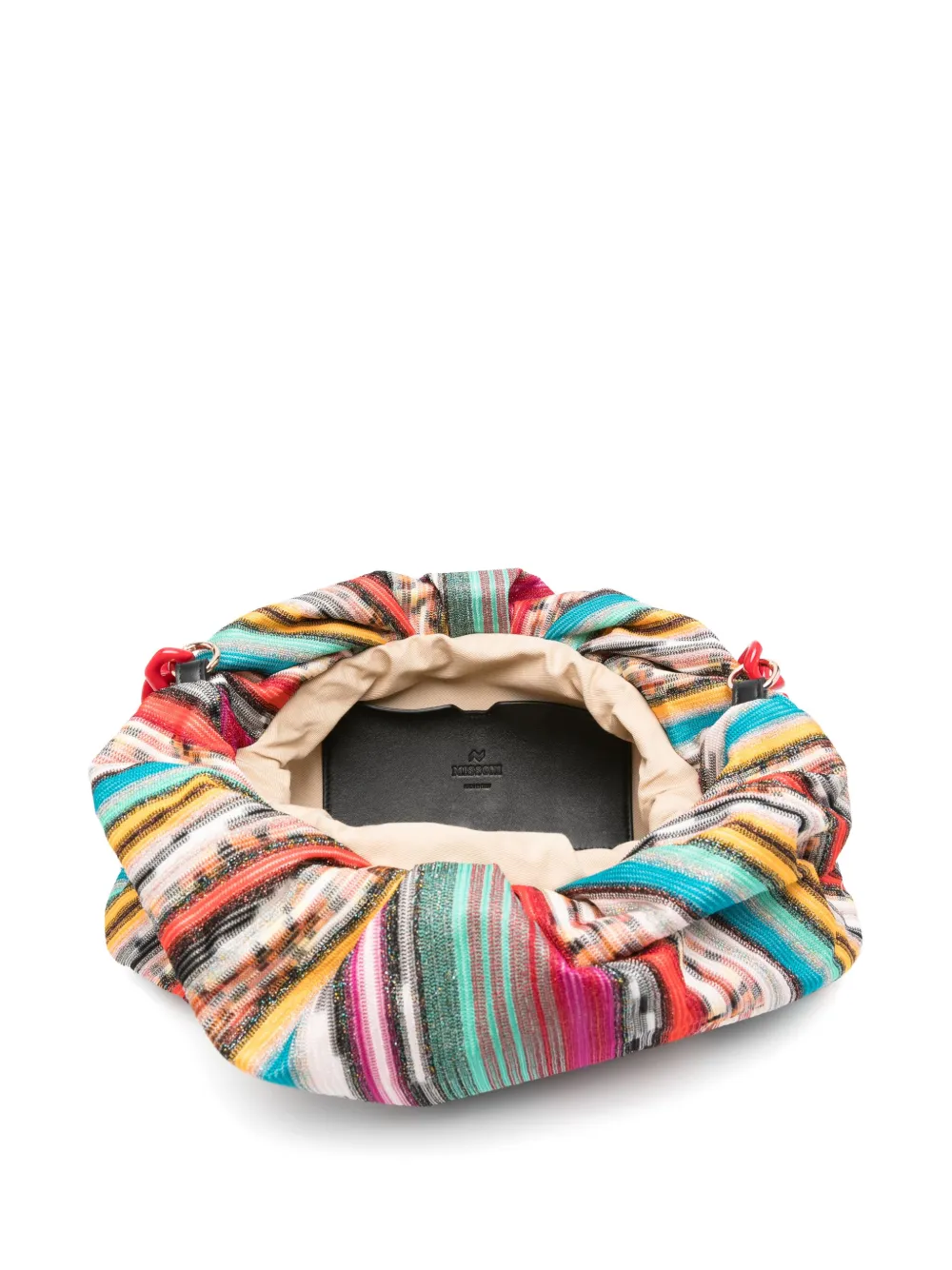 Missoni Gestreepte schoudertas Rood