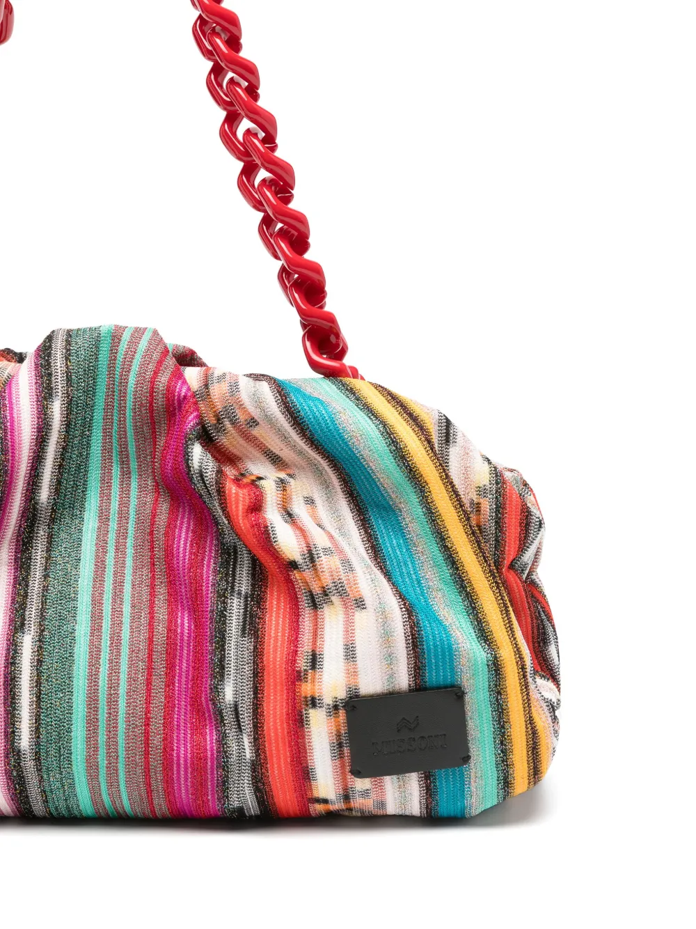 Missoni Gestreepte schoudertas Rood