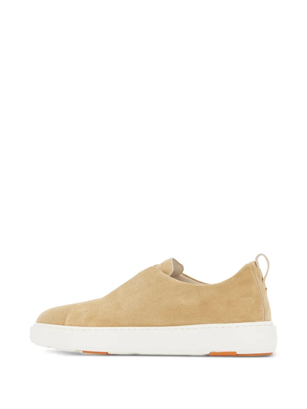 Santoni Suede Slip-on Sneakers In Neutrals