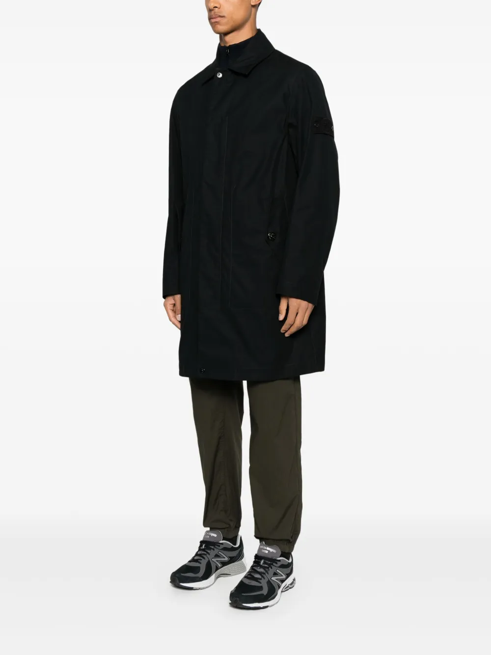 Stone Island Katoenen jas Blauw