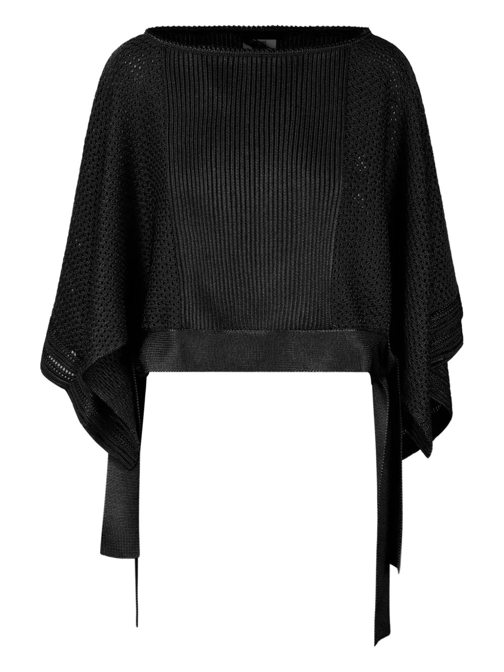 Alberta Ferretti haut en maille à manches chauve-souris | noir | Image 1