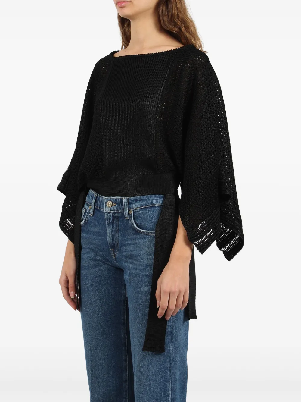 Alberta Ferretti Gebreide top Zwart