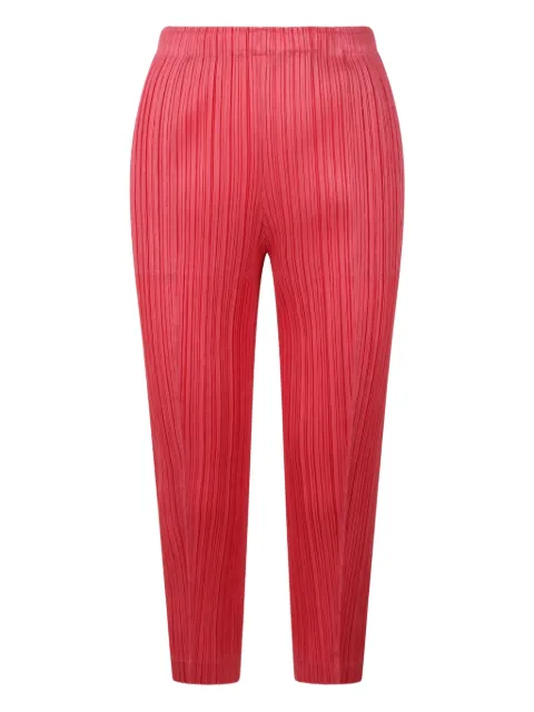 Pleats Please Issey Miyake pleated cropped trousers
