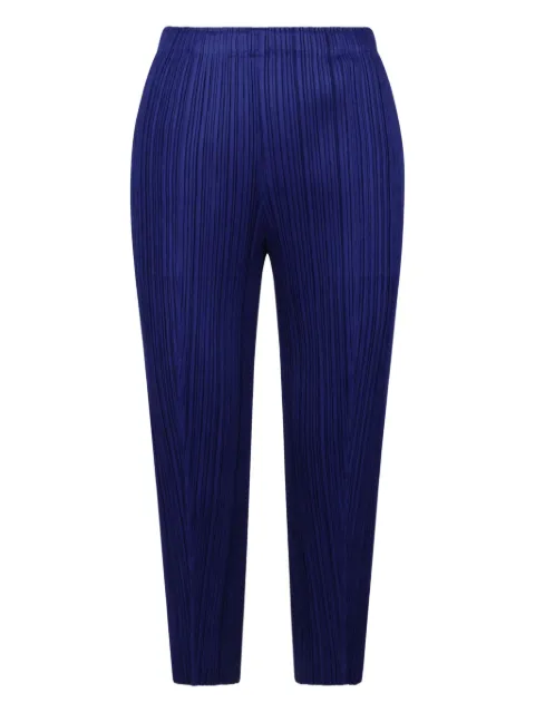 Pleats Please Issey Miyake pleated cropped trousers