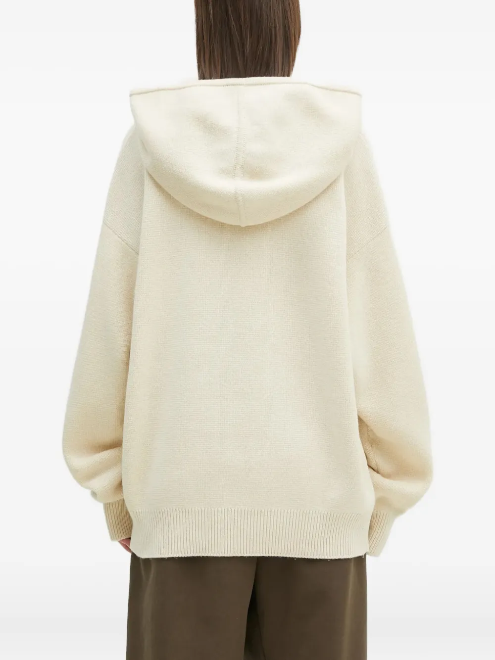 Pangaia Hoodie met ballonmouwen Beige