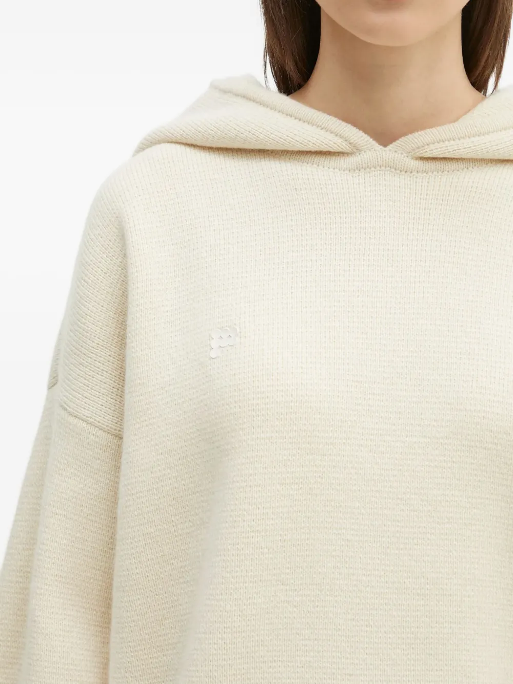 Pangaia Hoodie met ballonmouwen Beige