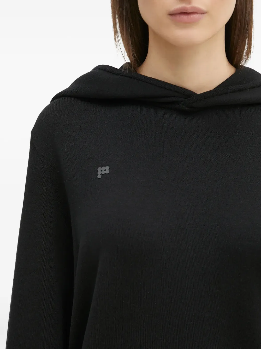 Pangaia Hoodie met ballonmouwen Zwart